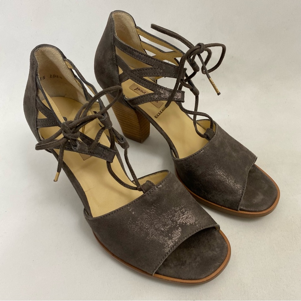 Paul Green Brown Lace-Up Sandals